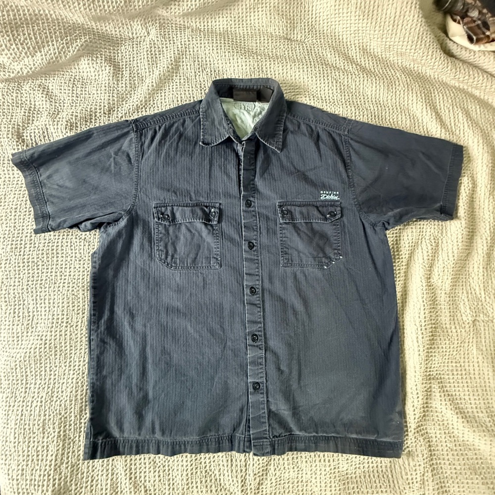 Dickies Navy Button Down Shirt